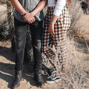 Cotton On Orange/Black Checkered Trousers